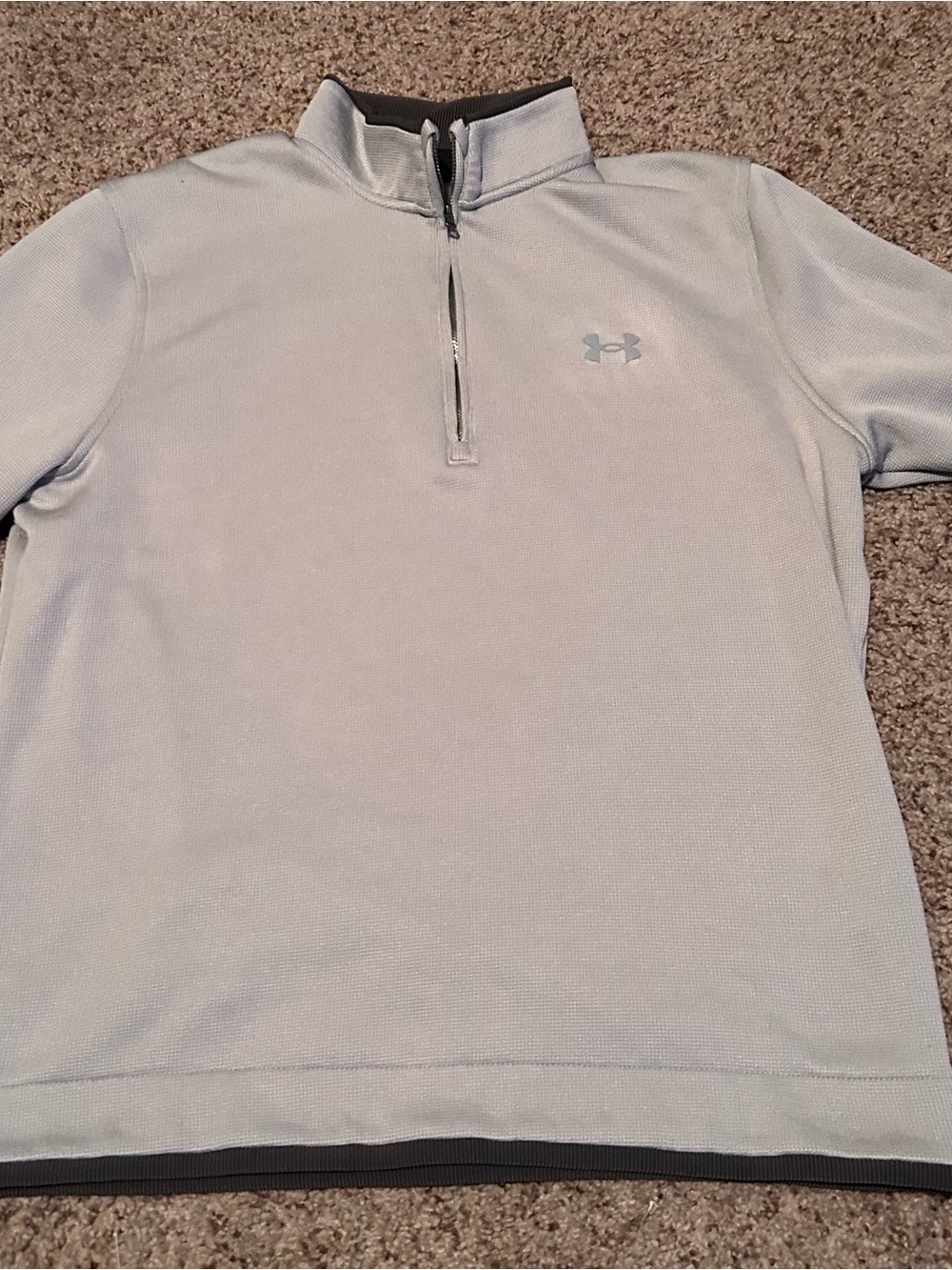 Under Armour Men’s Light Gray Quarter Zip Pullover - Pale Gray